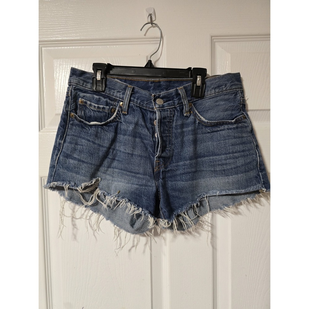 Levi's Women 501 Denim‎ Shorts Size 28x2 Button Fly Retro 90s Classic Blue